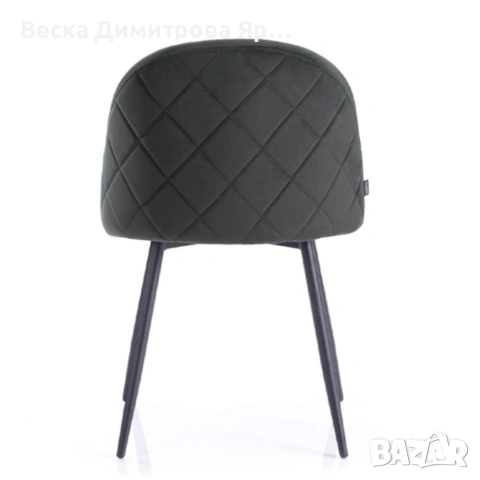 Дизайнерски сив стол FARO – тапициран, стабилен и удобен, снимка 4 - Столове - 53999852