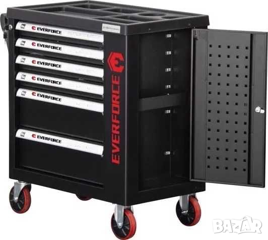 Шкаф количка с инструменти 6 чекчеджета – 4 пълни EverForce, снимка 2 - Куфари с инструменти - 44968864