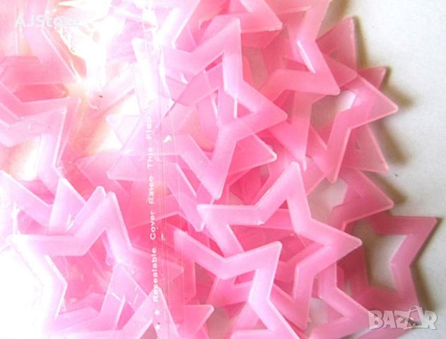 Светещи звездички  40броя - Розови, снимка 2 - Декорация за дома - 45118728