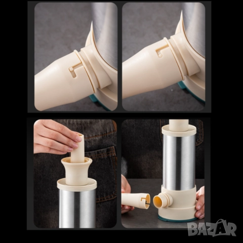 Шприц за пълнене на луканки | Ръчна пълначка за месо и кайма, снимка 4 - Аксесоари за кухня - 52280081