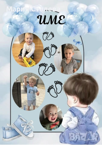 Персонализиран колаж за рожден ден, кръщене, годишнина или друг повод., снимка 2 - Подаръци за кръщене - 53539860