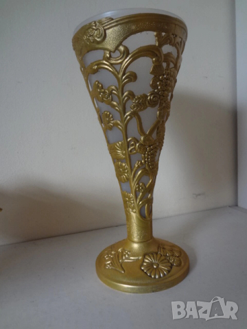 Метална ваза + метална купа, снимка 7 - Антикварни и старинни предмети - 53077813