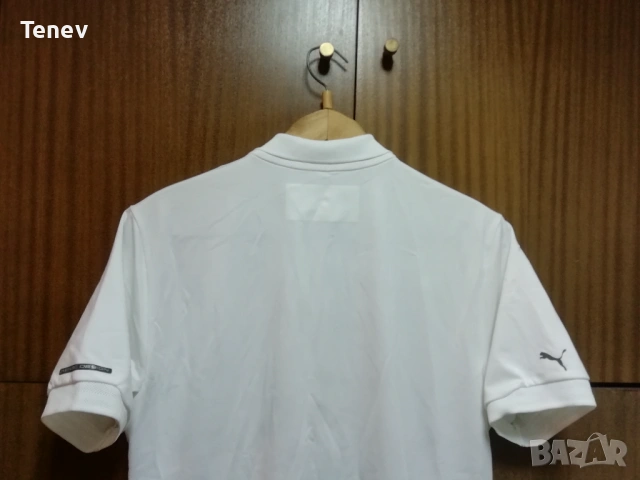 Puma Porsche Design Polo оригинална бяла мъжка поло тениска фланелка Пума Порше , снимка 3 - Тениски - 53088935