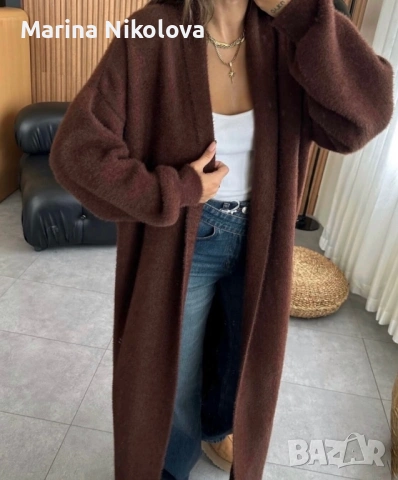 Дълга мека жилетка