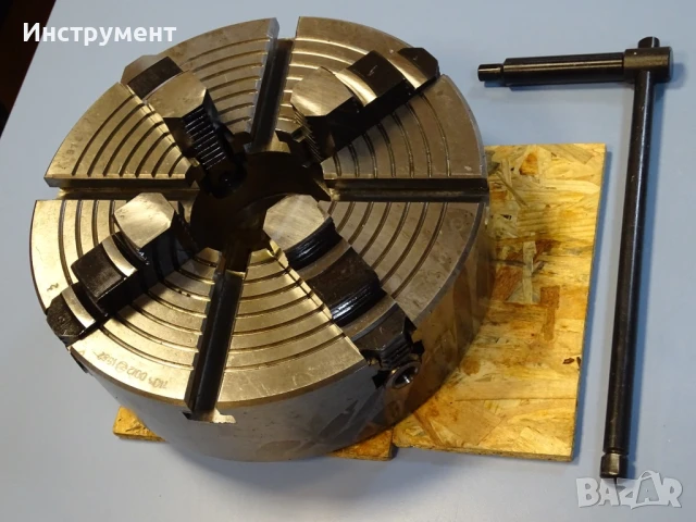 Планшайба за струг Ф315 4-челюсти USSR Independent 4-Jaw Facep late chuck, снимка 12 - Резервни части за машини - 51238422