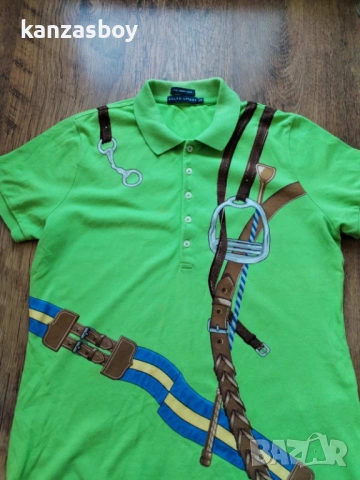 polo ralph lauren - страхотна дамска тениска L, снимка 3 - Тениски - 53638277