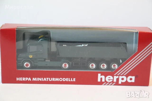 HERPA H0 1/87 SCANIA  КАМИОН МОДЕЛ САМОСВАЛ ГОНДОЛА