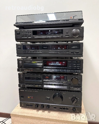 🔈Ретро аудио система - сет TECHNICS - усилвател, сд плеър, дек, тунер, еквалайзер, грамофон🔈, снимка 2 - Аудиосистеми - 54149973