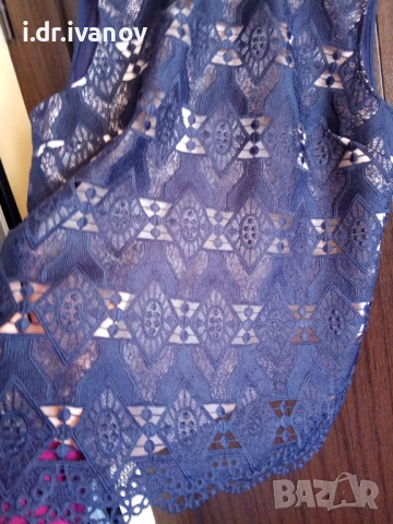 официален топ с тъмно синя дантела, снимка 2 - Корсети, бюстиета, топове - 54177336