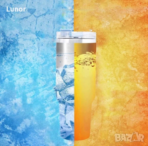 Stanley термо чаша с капак и сламка, снимка 2 - Чаши - 51172501