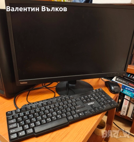 Настолен компютър  със мишка и клавиатура и монитор и колонка , снимка 4 - За дома - 52551269