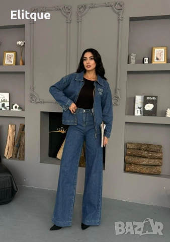 дамски комплект яке и дънки деним