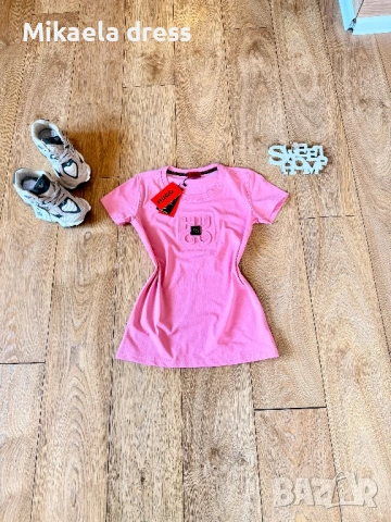 Суперсвежа ежедневна, пролетна памучна тениска от Hugo Boss в розово., снимка 8 - Тениски - 53882200