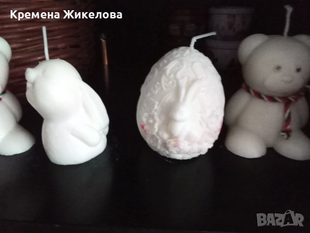 Бяла ароматизирана великденска  свещ , снимка 6 - Декорация за дома - 53844322