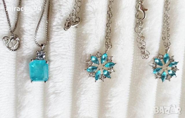 Красиви колиета със сини кристали - ИДЕАЛЕН ПОДАРЪК ЗА 08-МИ МАРТ!, снимка 2 - Колиета, медальони, синджири - 53581370