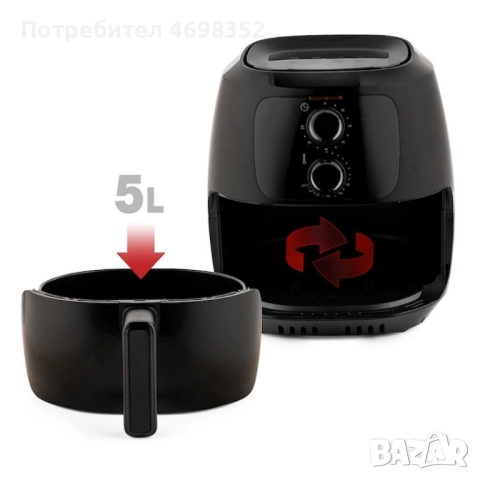 Фритюрник с горещ въздух, снимка 2 - Фритюрници - 52974972