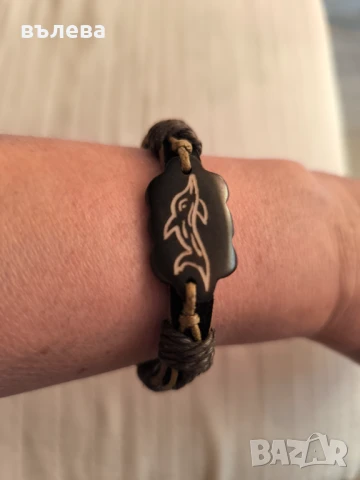 Колан кожен дамски и кожена гривна , снимка 8 - Колани - 51311904