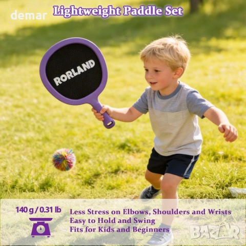 Комплект от 2 ракети и 4 меки топки, комплект за бадминтон, за всички възрасти, снимка 3 - Други спортове - 54065918