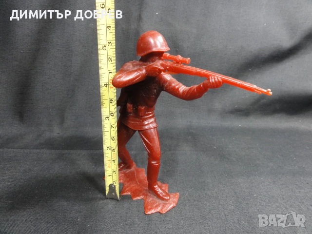 СТАРА РЕТРО СОЦ СССР ПЛАСТМАСОВА ФИГУРКА РУСКИ ВОЙНИК ВСВ, снимка 6 - Колекции - 52712199