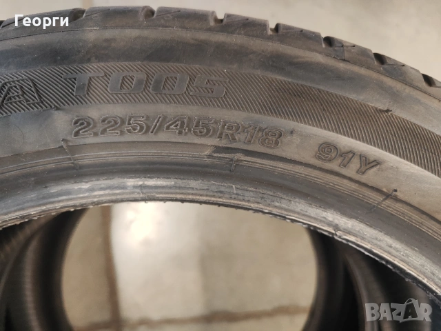 2бр.летни гуми 225/45/18 Bridgestone, снимка 3 - Гуми и джанти - 53923670