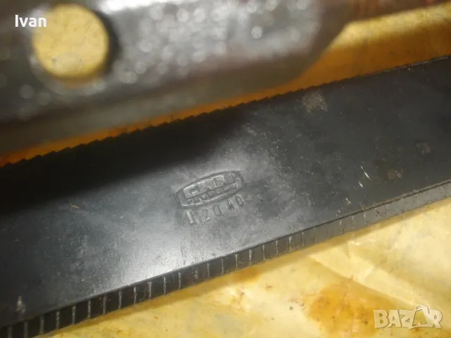 НОВО РЪЧНО АВТОТЕНЕКЕДЖИЙСКО РЕНДЕ ЗА МЕКИ МЕТАЛИ СОЦ БЪЛГАРСКО НРБ 1984г. ЗИМ ГАБРОВО 350мм, снимка 15 - Други инструменти - 49702596