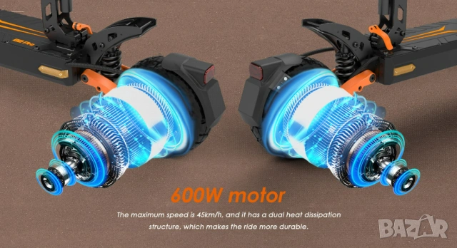 Електрически скутер/тротинетка със седалка KuKirin G2 PRO 600W 15AH, снимка 3 - Други спортове - 46162378