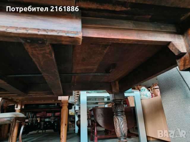 Антикварна маса с дърворезба , снимка 5 - Антикварни и старинни предмети - 51444237