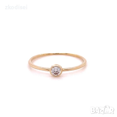 Златен дамски пръстен 0,70гр. 14кр. проба:585 размер:53 модел:32132-5, снимка 1