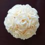 Булчински / сватбен букет с рози от креп хартия, снимка 2