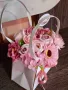 Кокетна дамска чанта със сапунени цветя от пластичен сапун, снимка 6