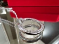 CARTIER Nail Juste un Clou Silver Paved Diamonds Дамско Колие Пирон, снимка 4