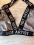 Нов комплект в сив цвят с черни еластични ленти с надпис hot artist, снимка 4