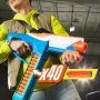 Нов Мощен Nerf N Series бластер с 80 стрели подарък деца игра играчка, снимка 4