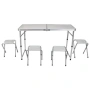Комплект сгъваема алуминиева маса с 4 стола, снимка 3