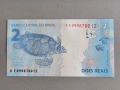 Банкнота - Бразилия - 2 реала UNC | 2010г., снимка 2