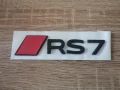 емблема Audi RS7 нов стил черно с червено, снимка 1