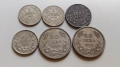 1 лев 1925, 2 лева 1943, 20 лева 1940, 50 лева 1940, 50 лева 1943 България, снимка 1