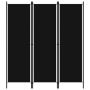 vidaXL Параван за стая, 3 панела, черен, 150x180 см（SKU:320718, снимка 1 - Паравани - 45713250