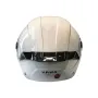Каска за мотор с очила и визьор, Шлем за скутер, бял- Гланц, снимка 4