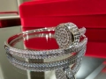 CARTIER Nail Juste un Clou Silver Large Paved Diamonds Гривна Пирон, снимка 5