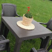 Продавам градински комплект - маса с 4 стола, снимка 8 - Градински мебели, декорация  - 45477511