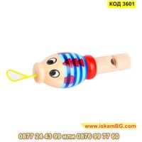 Детска дървена свирка във формата на Крокодил, Калинка или Гъсеница - КОД 3601, снимка 5 - Музикални играчки - 45300821