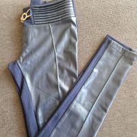 Lucy Fashion - спортно-елегантен панталон, размер S (от еко кожа и плат), снимка 1 - Панталони - 45366504