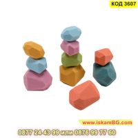 Монтесори детска игра, дървени камъчета за баланс - КОД 3607, снимка 12 - Образователни игри - 45301325