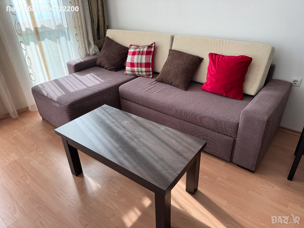Продавам използван ъглов диван с функция спалня, снимка 1