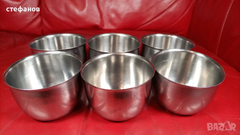 Комплект купички алпака за крем карамел или друго от едно време на Хром Силистра, снимка 1