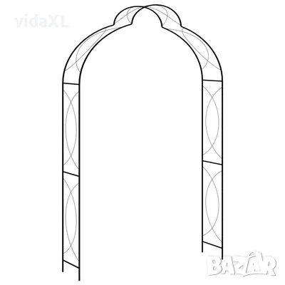 vidaXL Градинска арка, черна(SKU:47095, снимка 1