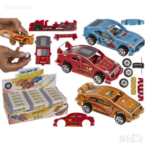 Количка конструктор за сглобяване с механизъм, снимка 1