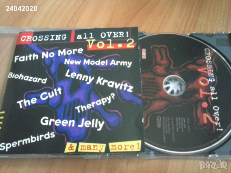 Crossing all Over! Biohazard, Faith no More GUN records compilation оригинален диск, снимка 1