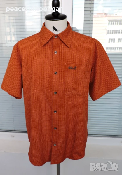 Jack Wolfskin Outdoor - мъжка карирана риза за спорт туризъм и планина размер L, снимка 1